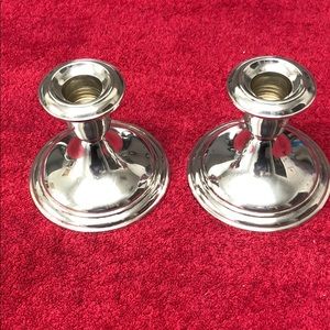 Alvin Sterling Silver weighted candleholders.